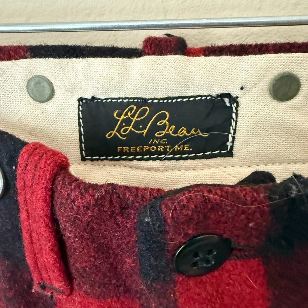 Vintage 1930s LL Bean Wool Trousers Red and Black Plaid - Picture 10 of 10